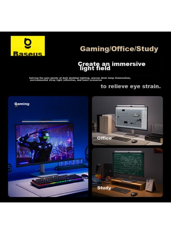 Baseus Screen Hanging Lamp, Magnetic Tallation-free Reading Lamp For Computer Monitors, Suitable For Office, Study, Dormitory, Gaming, Desktop And Laptop Computers