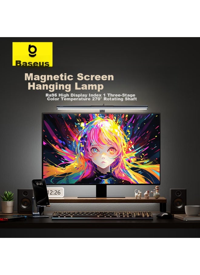 Baseus Screen Hanging Lamp, Magnetic Tallation-free Reading Lamp For Computer Monitors, Suitable For Office, Study, Dormitory, Gaming, Desktop And Laptop Computers