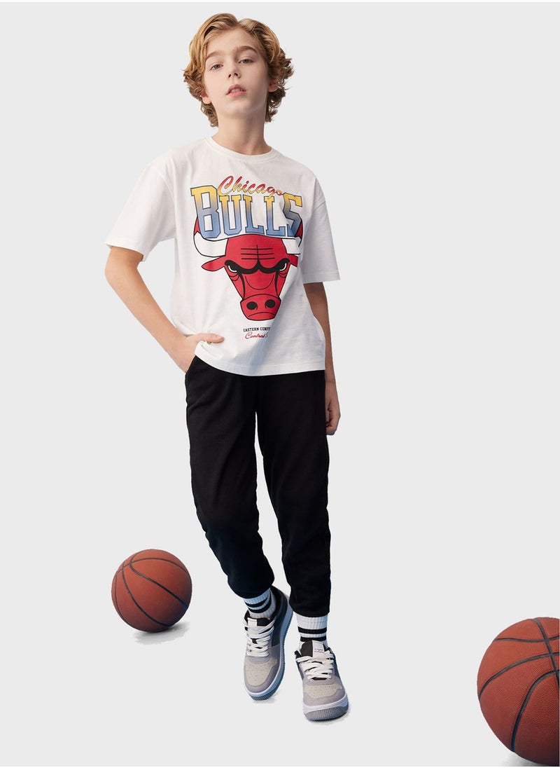 DeFacto - Boy Nba Chicago Bulls Oversize Fit T-Shirt - Image 1