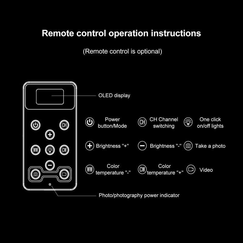 لوحة إضاءة فيديو ذاتية التوجه بمصابيح 480 - طيف ألوان RGB كامل - إضاءة كاميرا قابلة للتعديل ذات مؤشر الدقة اللونية ≥95 لتصوير الفوتوغرافيا وتسجيل الفيديوهات - Image 3