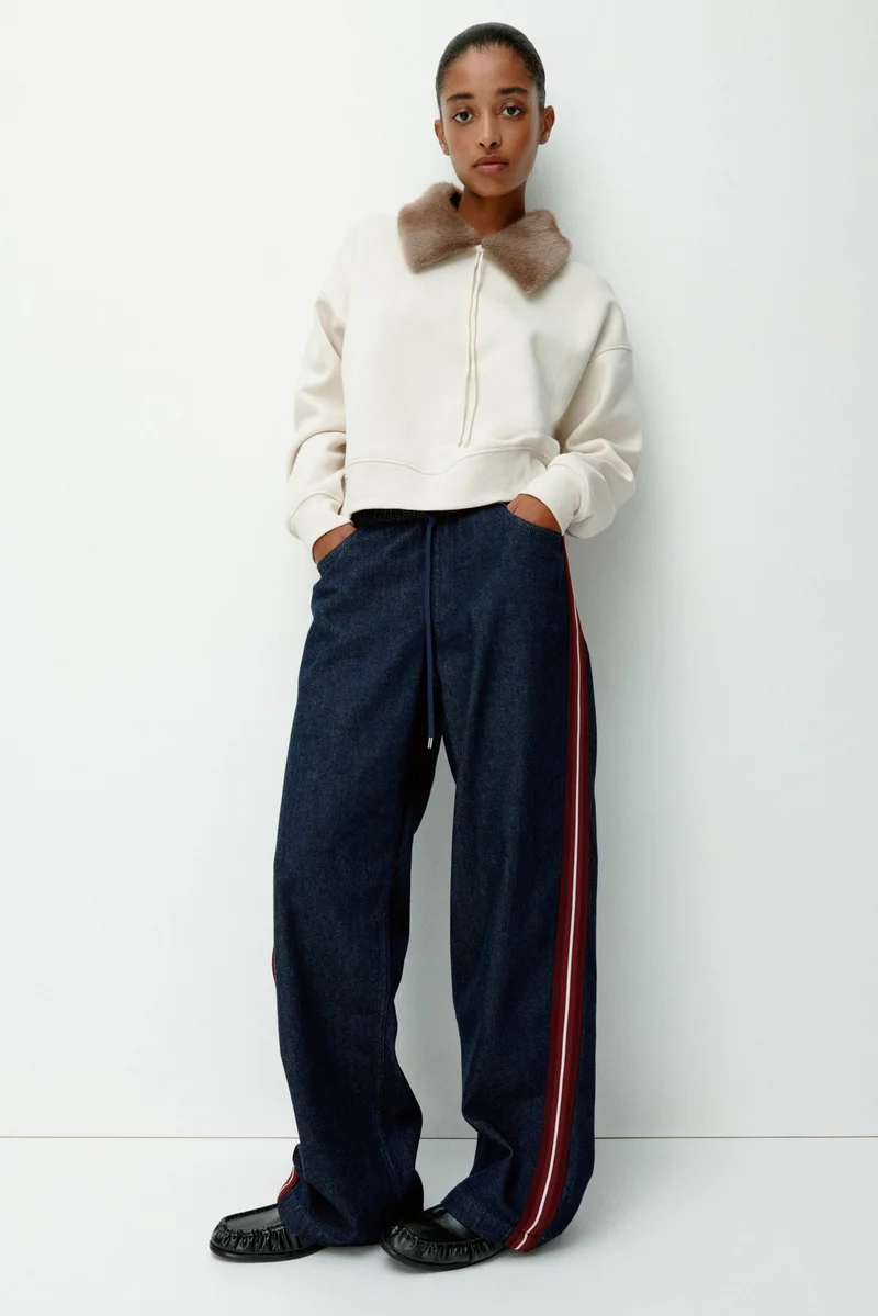 H&M Denim drawstring trousers