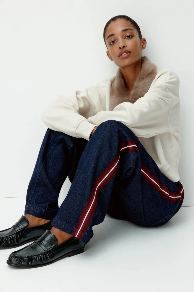 H&M Denim drawstring trousers