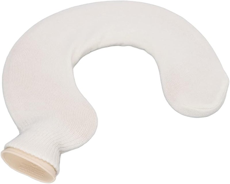 Fydun 1L Ultra Soft Neck Hot Water Bottle With Detachable Jacquard Cover Beige - Image 2