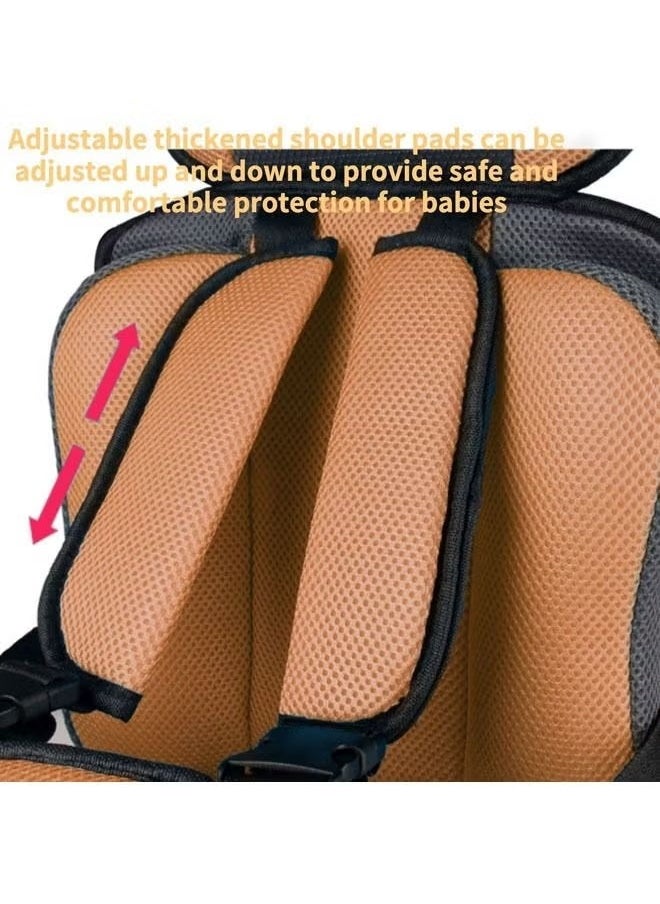 Gonice Baby Car Seat for Newborn from 9 Months to 12 Years With Forward Facing Positions Portable Safety Seat Strap (Brown)  - Image 4