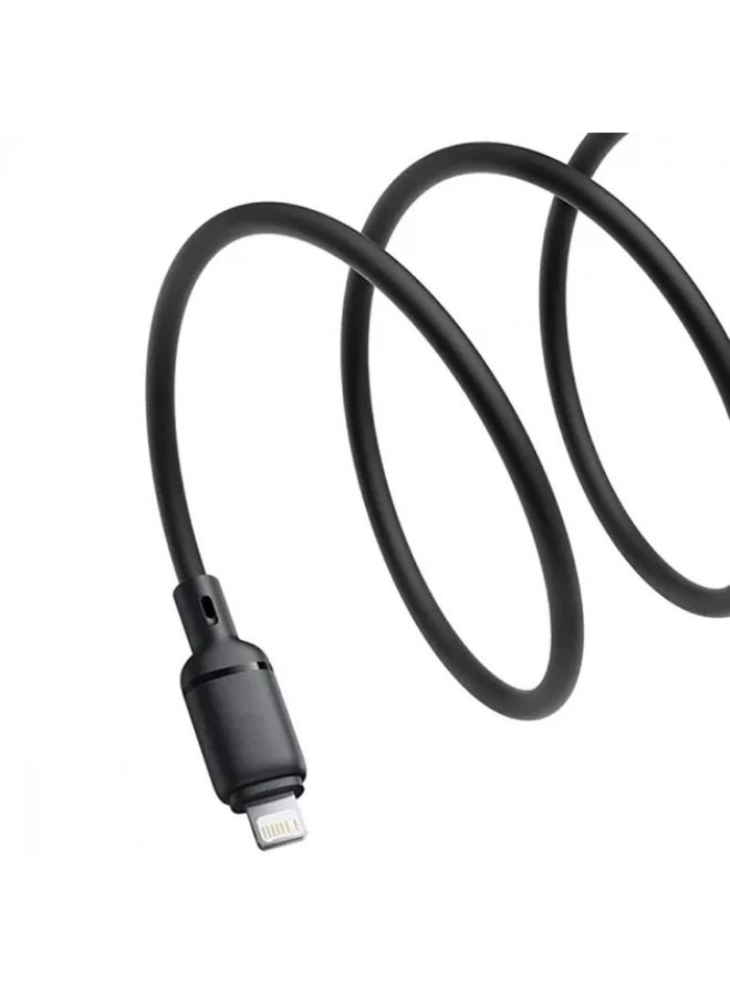 بيسوس Cable Baseus Silky Series Fast Charging Lightning 2.4A (1m) black black - Image 3
