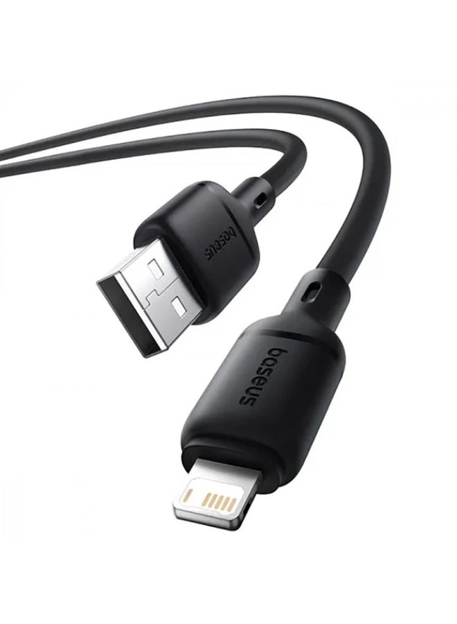 بيسوس Cable Baseus Silky Series Fast Charging Lightning 2.4A (1m) black black - Image 2