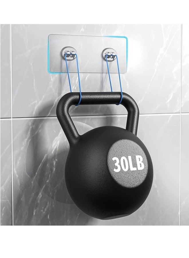 PADOM مجموعة موناى 2 من حوامل الدش الزاوية، رف تنظيم الدش مع لاصق قوي و8 خطافات. مقاوم للماء والصدأ، رفوف دش مثبتة على الحائط للحمام، السكن والمطبخ، بدون حفر. - Image 3