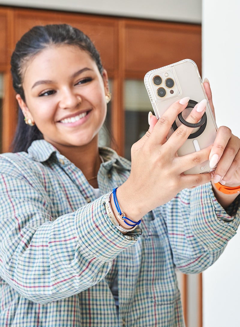 كايس مايت حامل حلقة مغناطيسي - حامل قبضة مغناطيسية، مغناطيسات قوية تأمن 3 أضعاف وزن آيفون، قبضة قابلة للإزالة لأجهزة آيفون 15/14/13/12 وسلاسل مغناطيسية، فولاذ مقاوم للصدأ - - Image 3