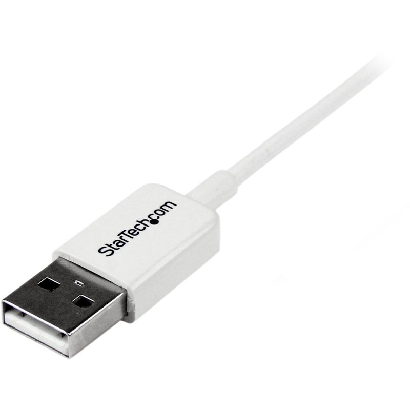 StarTech.com 0.5m White Micro USB Cable Cord - A to Micro B - Micro USB Charging Data Cable - USB 2.0 - 1x USB A Male, 1x USB Micro B Male (USBPAUB50CMW) - Image 2