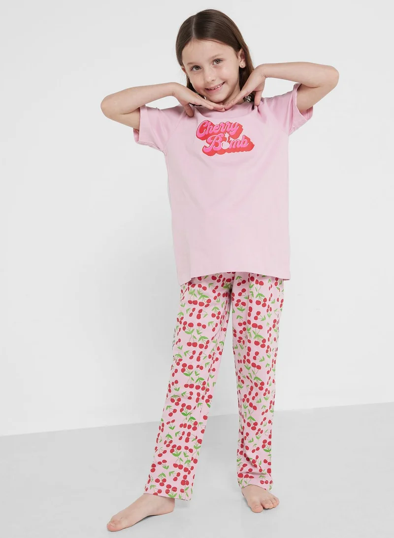 Pinata Girls T-Shirts & Pyjama Nightwear Set