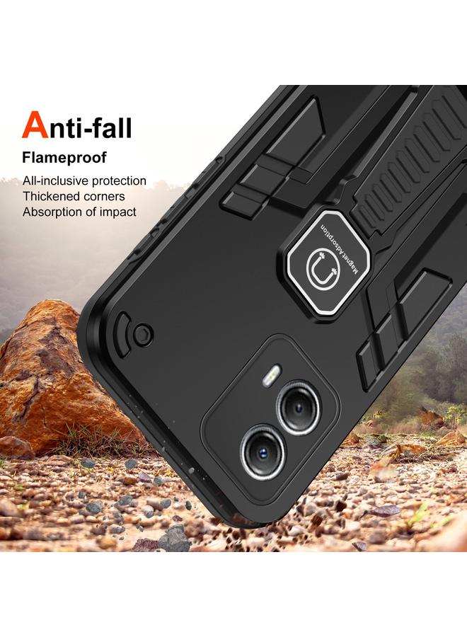 اس-توب جراب لهاتف Motorola Moto G53، جراب هاتف مقاوم للصدمات مع حامل - Image 3
