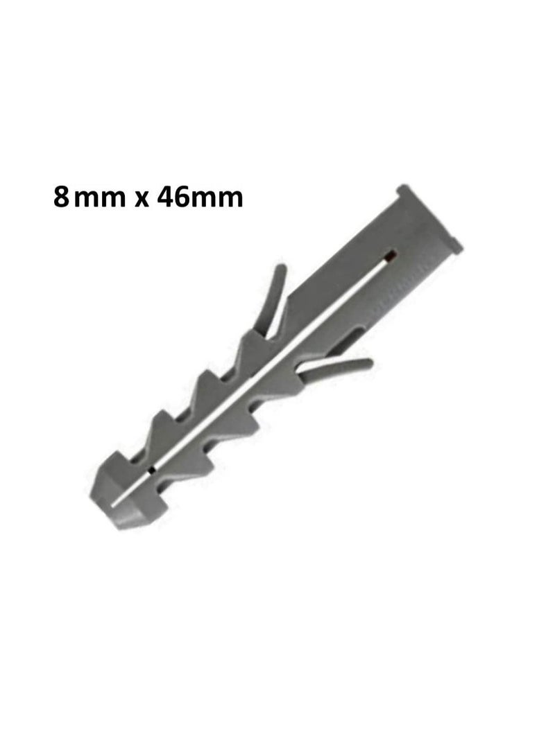 Perfect Fisher Plug Nylon Column Expansion Screw Anchor Plug Wall Plugs, Drywall Fischer Plugs (8mm x 100 pcs) - Image 3