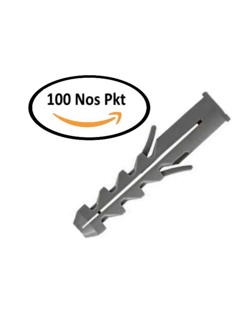 Perfect Fisher Plug Nylon Column Expansion Screw Anchor Plug Wall Plugs, Drywall Fischer Plugs (8mm x 100 pcs) - Image 2