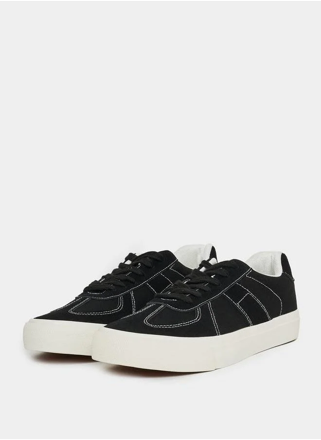 Styli Panelled Lace-Up Sneakers