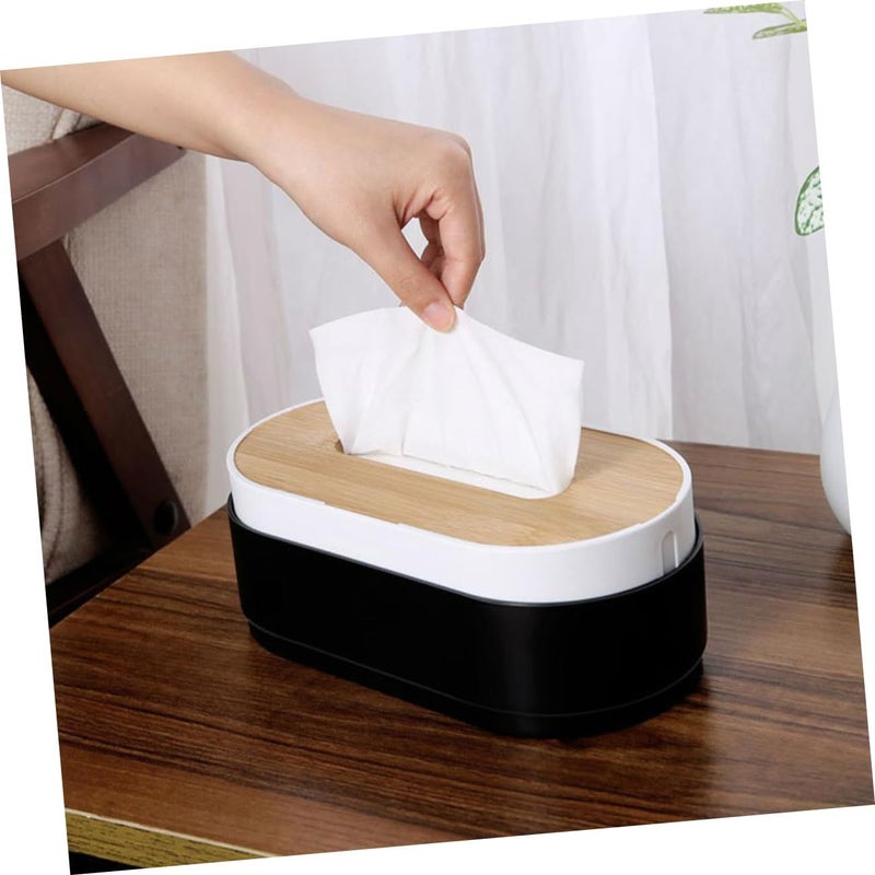 Retro 2 Piece Tissue Box Set Elegant Easy Clean Napkin Dispenser Home Office - Image 4