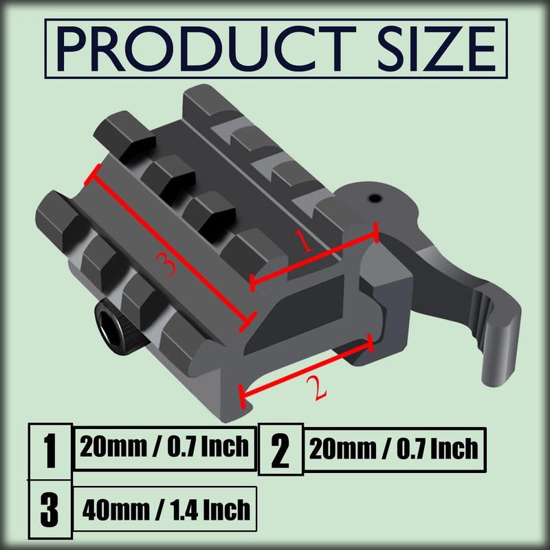 Gotical Store 3 Slots Dual | 90 Degree and 45 Degree Double Riser Quick Release - Image 3