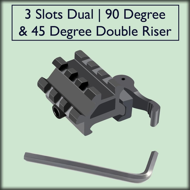 Gotical Store 3 Slots Dual | 90 Degree and 45 Degree Double Riser Quick Release - Image 2