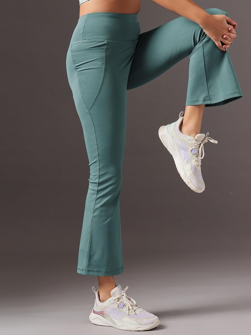 Clovia Women's Slim Yoga Pants (AB0090B08M_Navy Blue_M) - Image 2