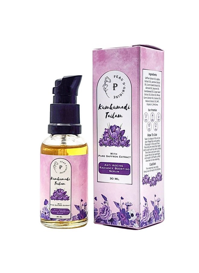 Peau D'origine - Kumkumadi Face Massage Oil Tailam For Winter Face Care (30Ml) - Image 1