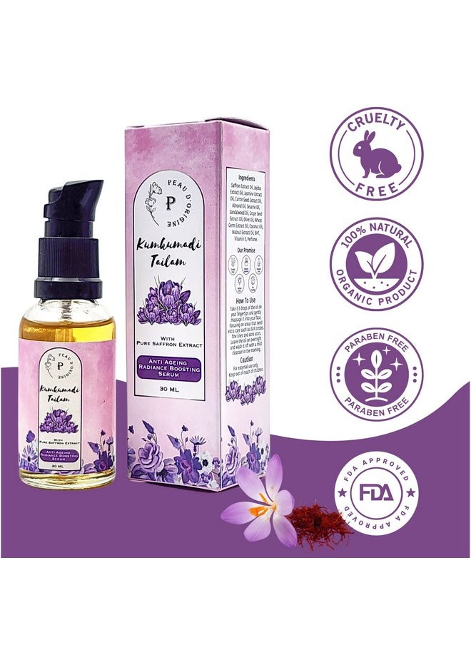 Peau D'origine - Kumkumadi Face Massage Oil Tailam For Winter Face Care (30Ml) - Image 1