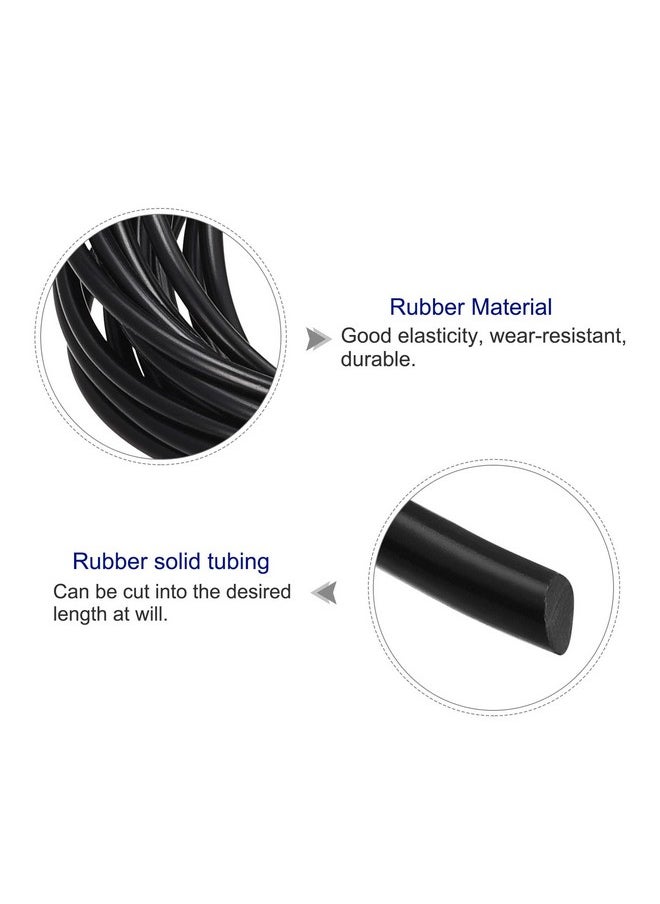 MECCANIXITY - Solid Rubber Cord Tubing 10Ft 2Mm Dia Black Rubber Tube For Diy Craft Beading Necklaces Bracelet - Image 1