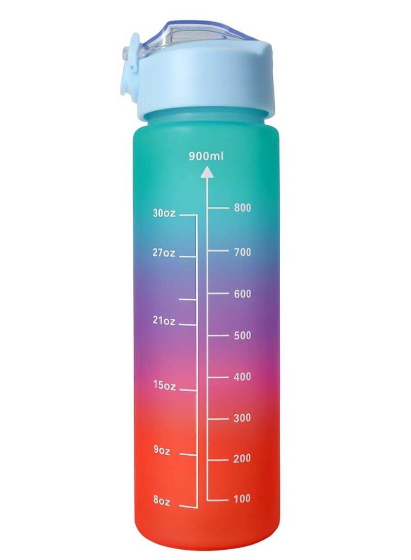 زجاجة مياه تحفيزية 900مل -الوان متعدده - Image 1