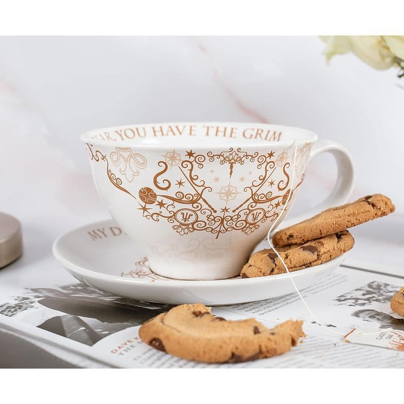 Harry Potter Grim 12-Ounce Ceramic Teacup and Saucer Set - Image 5