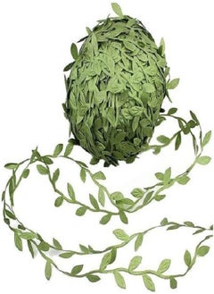 Generic accessories Olive Green Leaves Leaf Trim Ribbon -20 metres - for DIY Craft Party Wedding Home Decoration (Olive Green)  - Image 1