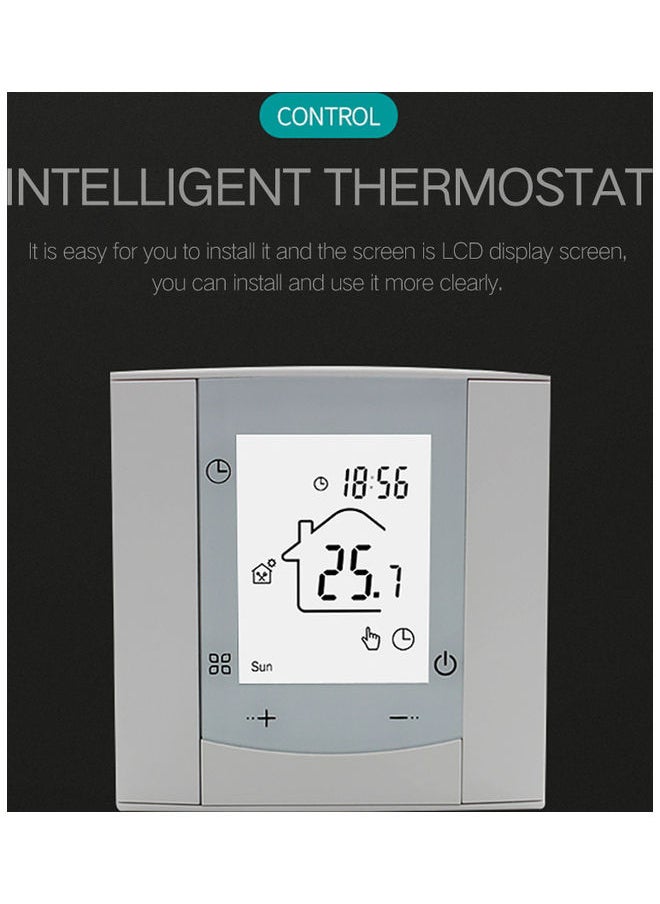 NIBEMINENT - Multifunctional LCD Display Intelligent Thermostat White - Image 1