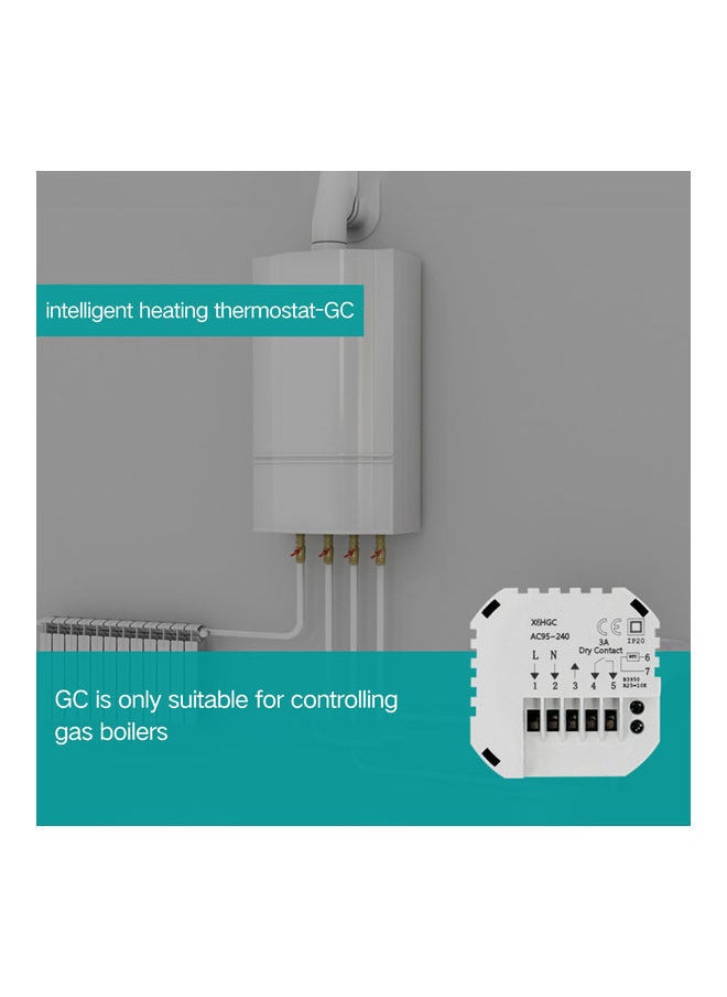NIBEMINENT - Multifunctional LCD Display Intelligent Thermostat White - Image 1