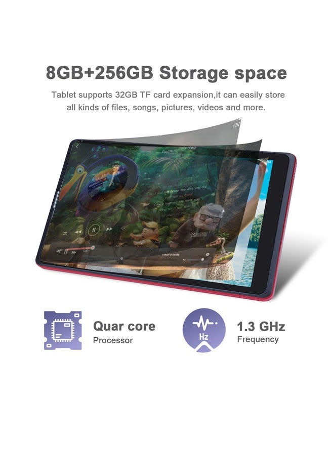 C idea 8 Inch Android 12 Tablet 256GB ROM+256GB Expandable 800*1280 IPS Screen With Protect Case, Keyboard CM835 Red - Image 4