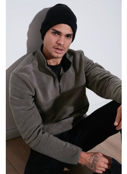Buratti Regular Fit Anti-Pilling Non-Pilling Standing Collar Thick Winter Raised Polar Fleece Men's Polar 5896700  - Image 1