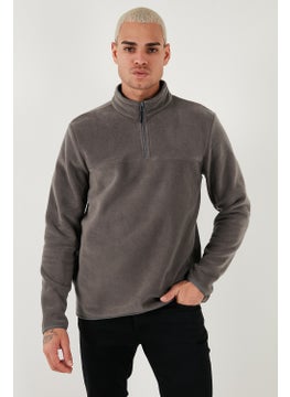 Buratti Regular Fit Anti-Pilling Non-Pilling Standing Collar Thick Winter Raised Polar Fleece Men's Polar 5896700  - Image 4