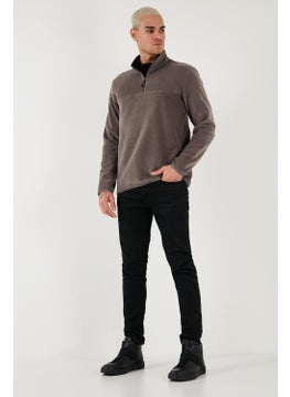 Buratti Regular Fit Anti-Pilling Non-Pilling Standing Collar Thick Winter Raised Polar Fleece Men's Polar 5896700  - Image 3