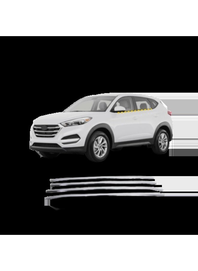 Chrome Under The Windows Of Hyundai Tucson 2016-2020 - Image 1
