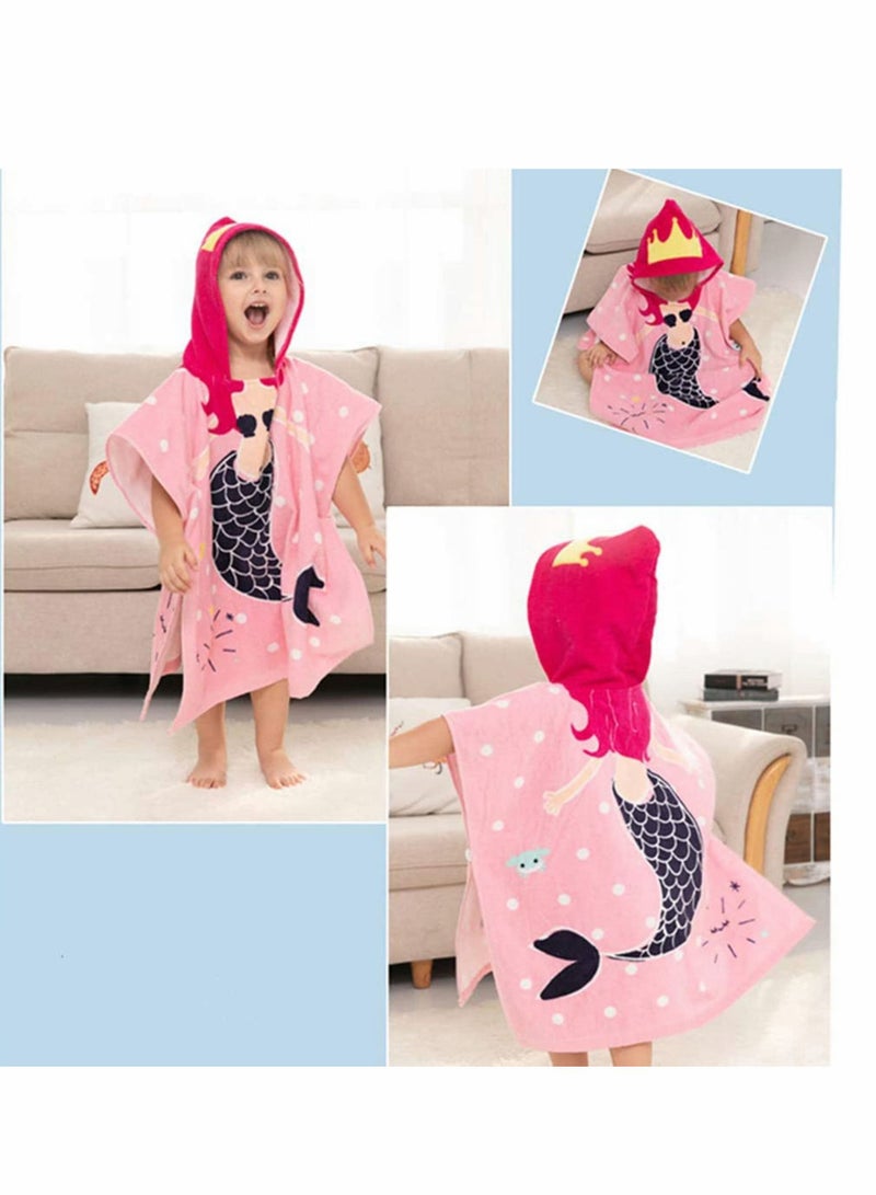 Kids Bath Towel, 🍄【Size Of Hooded Towel】Small:23.6x23.6 inch. This Towel Suitable for baby and kids, Allowing Plenty Room For Growth, this soft comfortable kids poncho towel is ideal 1-4 - Image 2