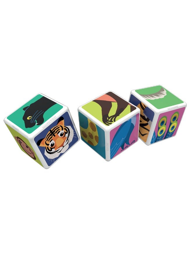 Geomag Magicube Jungle Animals with Magnetic Cubes and Cards 9pcs Magnet Toys Building Constructions for Children STEM Creativity Imagination, Recreational Conventional Educational Made in Switzerland - Image 4