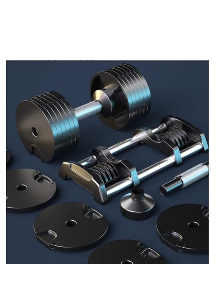 Adjustable Double Dumbbell Professional Comprehensive Training Equipment for Home Gym Non-Slip Handle Rust-Resistant 2 pieces 48KG(one piece 24kg)