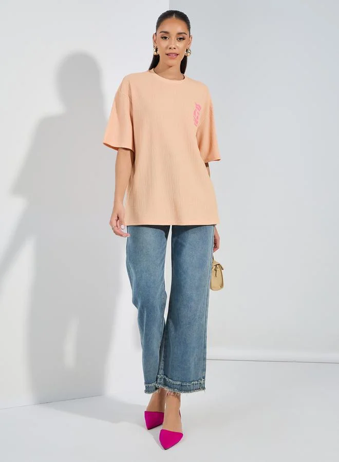 Styli Oversized Laguna Beach Graphic Print T-Shirt