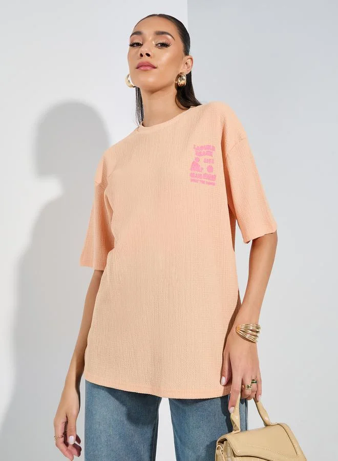 Styli Oversized Laguna Beach Graphic Print T-Shirt