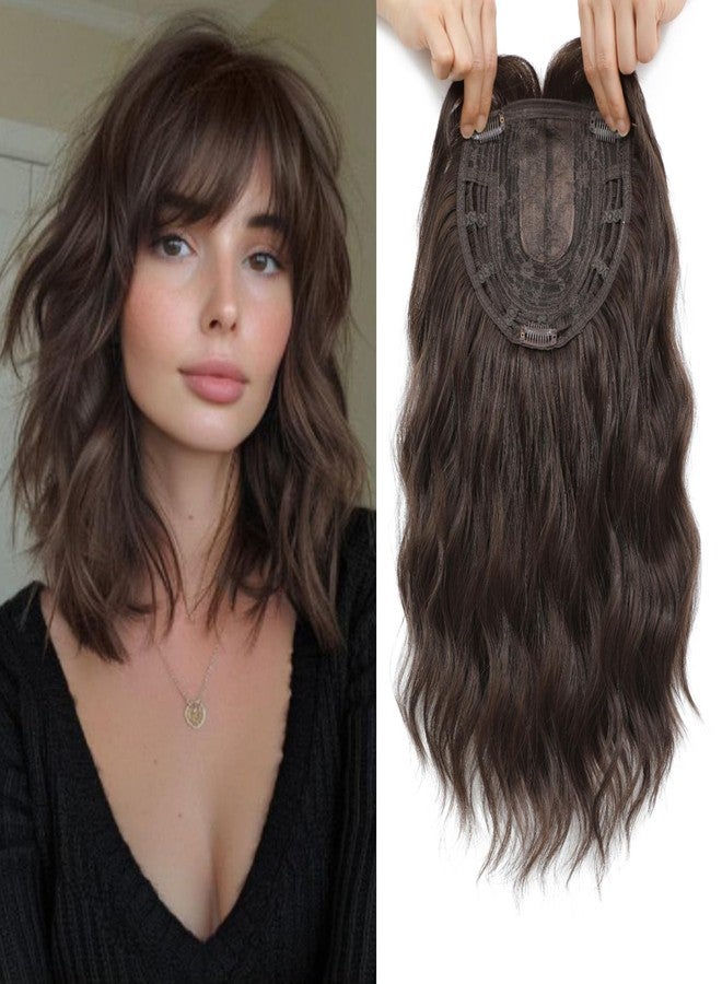 gulagula Wavy Hair Topper 14 inch Hair Toppers for Women with Thinning hair 6.5''X6.5'' Toppers Haipieces for Women Synthetic - Image 1
