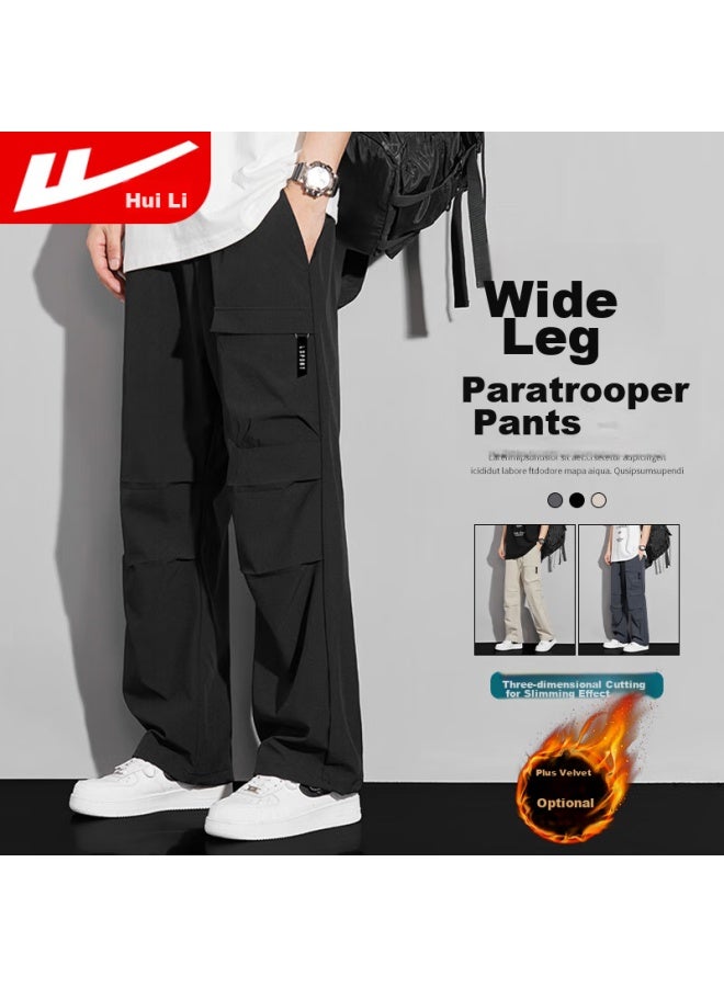 Pull Back Warrior Casual Pants For Men, Spring And Summer Outdoor Waterproof Hiking Trousers, American Paratrooper Pants, Cargo Pants, Black, Size L - Image 1