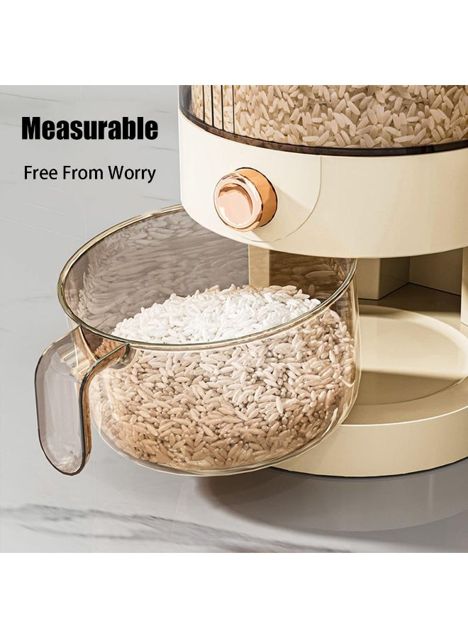 وانغبانغزي خزانة أرز، حاويات تخزين الأرز، دلو أرز محكم ضد الرطوبة مع كوب قياس، حاوية تخزين للدقيق الحبيبي وفول الصويا للمنزل والمطبخ - Image 4