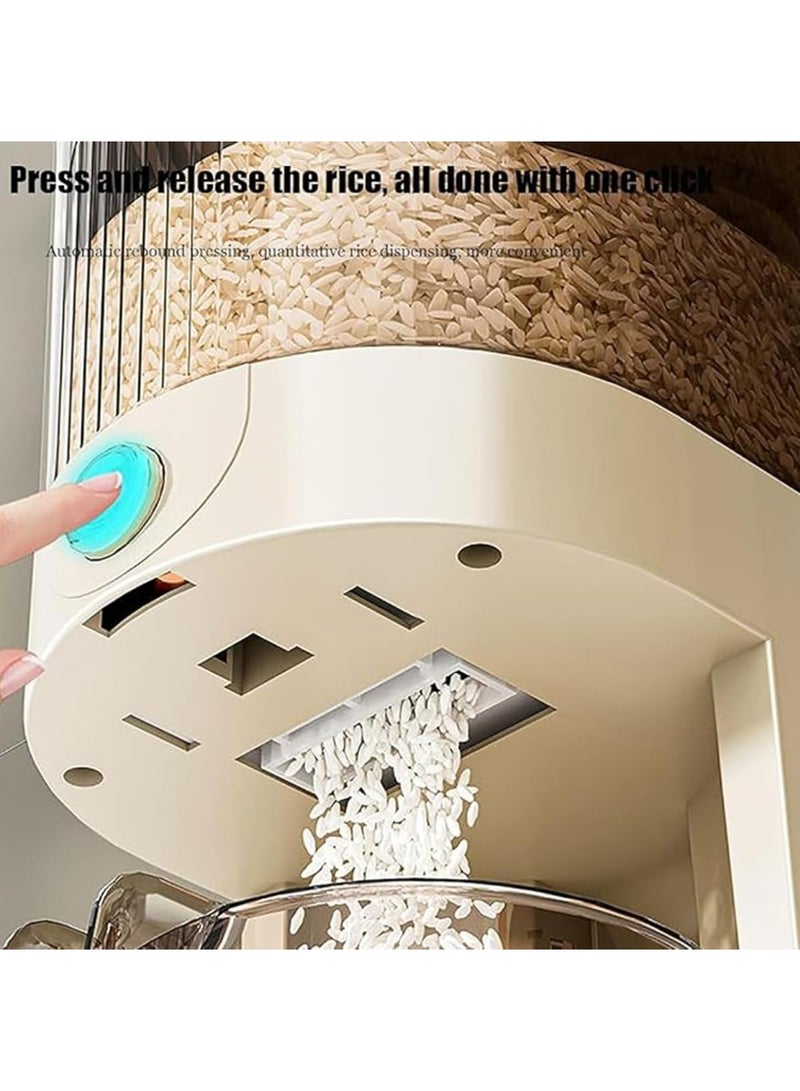 وانغبانغزي خزانة أرز، حاويات تخزين الأرز، دلو أرز محكم ضد الرطوبة مع كوب قياس، حاوية تخزين للدقيق الحبيبي وفول الصويا للمنزل والمطبخ - Image 5