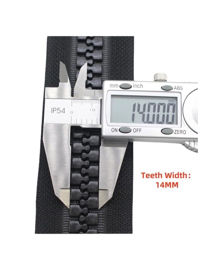 YaHoGa 20 Super Large 80cm Separating Giant Plastic Zippers for Sewing Coats Jackets Overcoats Down Jackets Heavy Duty Large Resin Vislon Zippers (31 Inch) - Image 3