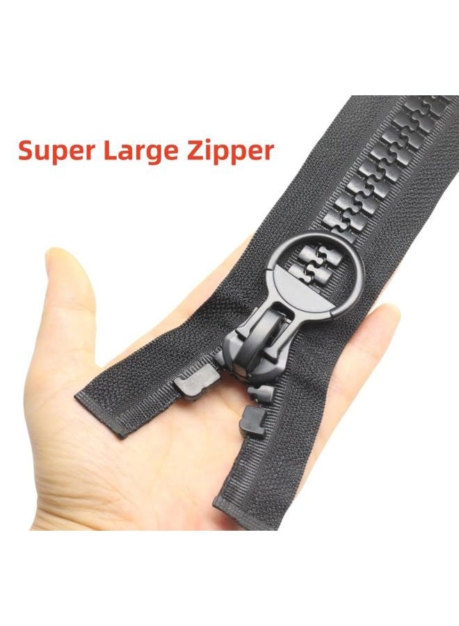 YaHoGa 20 Super Large 80cm Separating Giant Plastic Zippers for Sewing Coats Jackets Overcoats Down Jackets Heavy Duty Large Resin Vislon Zippers (31 Inch) - Image 2