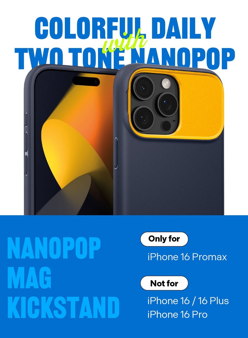 Caseology Nano Pop Mag Kickstand iPhone 16 Pro MAX MagSafe Case Cover Mil Grade - Blueberry Navy - Image 2