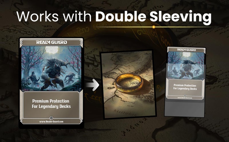 Realm Guard Graphene -100ct Textured Matte TCG/MTG Card Art Sleeves (The Ring) - Image 4