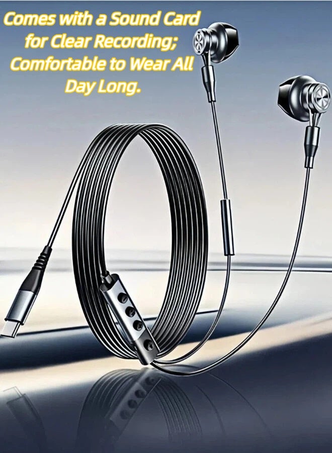 REMAX RM-707a Smart Sound Card Wired Earphones, Type-C Connector, In-Ear Design, Voice Changer, Built-In HD Stereo Microphone, HiFi Sound Quality, Volume Control, 1.5m USB-C Cable Length, Suitable For Music/Calls/Games/Live Streaming/TikTok/YouTube, Black. - Image 5