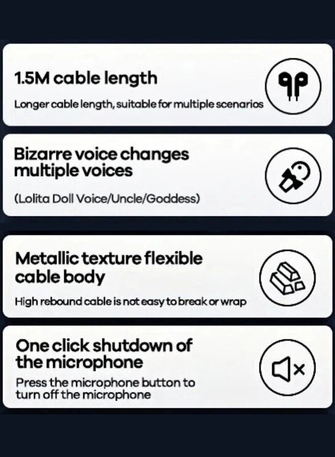 REMAX RM-707a Smart Sound Card Wired Earphones, Type-C Connector, In-Ear Design, Voice Changer, Built-In HD Stereo Microphone, HiFi Sound Quality, Volume Control, 1.5m USB-C Cable Length, Suitable For Music/Calls/Games/Live Streaming/TikTok/YouTube, Black. - Image 3